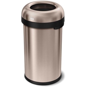 Simplehuman - Prullenbak - Bullet Open Top Can 60 liter - Rose Gold - RVS