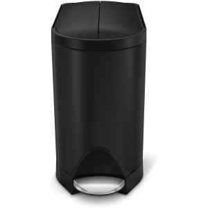 Simplehuman - Prullenbak Butterfly 10 liter - Roestvast Staal - Zwart