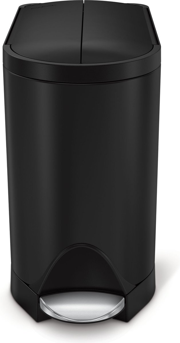Simplehuman - Prullenbak Butterfly 10 liter - Roestvast Staal - Zwart