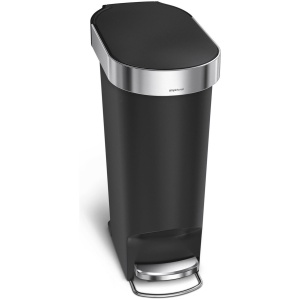 Simplehuman Prullenbak Slim - 40 l - Zwart