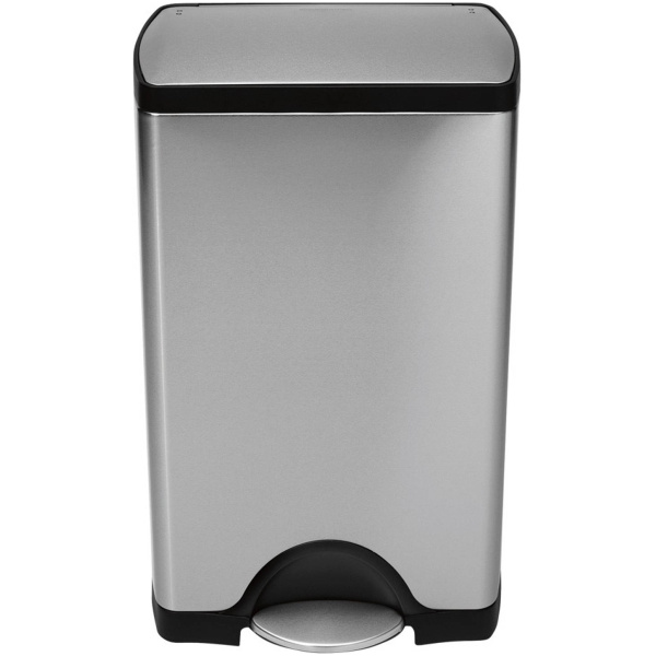 Simplehuman Rectangular Classic prullenbak - 38 L - zilverkleurig