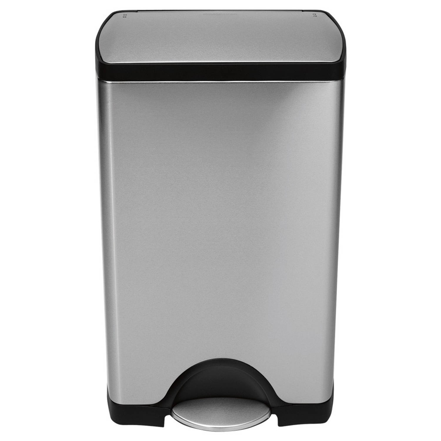 Simplehuman Rectangular Classic prullenbak - 38 L - zilverkleurig