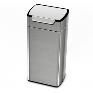 Simplehuman Rectangular Touch Bar prullenbak - 30 L - zilverkleurig