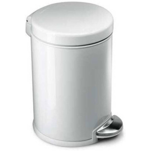 Simplehuman Roundstep pedaalemmer 4,5 l - wit