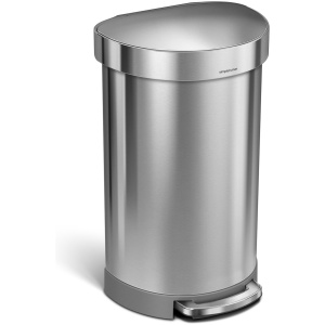 Simplehuman Semi Round Prullenbak - 45 l - Rvs - Zilverkleurig
