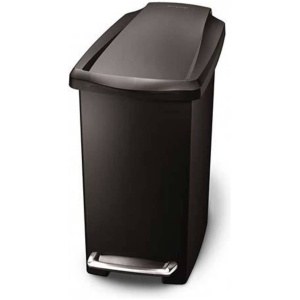 Simplehuman Slim pedaalemmer 10 l - zwart
