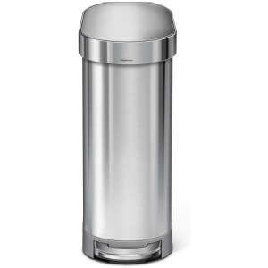 Simplehuman Slimline prullenbak - 45 l - Zilver