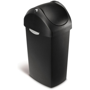 Simplehuman Swing Lid Prullenbak - 40 l - Zwart