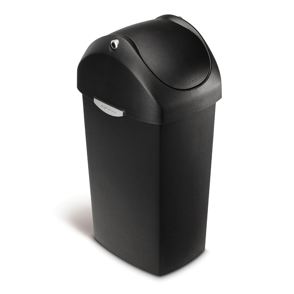Simplehuman Swing Lid Prullenbak - 40 l - Zwart