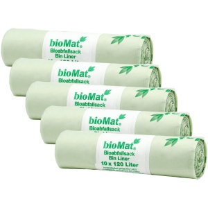 BioMat - Composteerbare vuilniszakken - 120/140 liter - 5 x 10 stuks