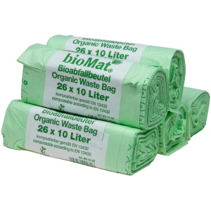 BioMat composteerbare vuilniszakken - 5 rollen 26 x 10 liter - 130 zakken