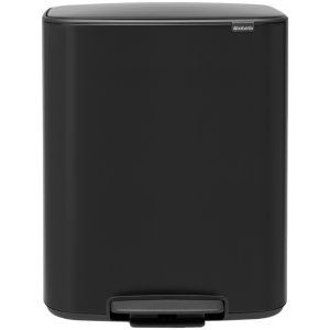 Brabantia Bo Pedal Bin 2 x 30 Liter Matt Black
