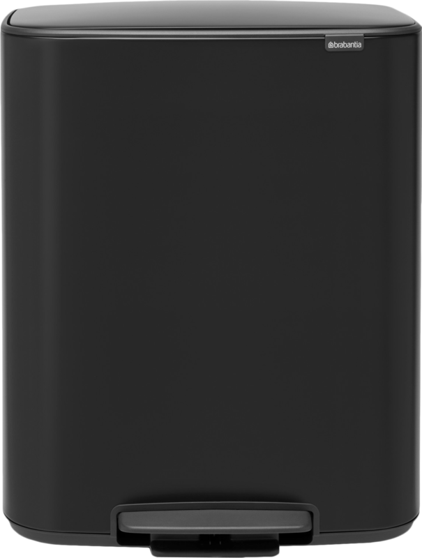 Brabantia Bo Pedal Bin 2 x 30 Liter Matt Black
