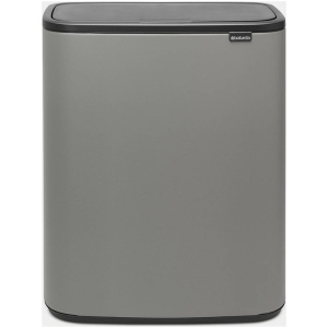 Brabantia Bo Touch Bin afvalemmer 2 x 30 liter met 2 kunststof binnenemmers - Mineral Concrete Grey