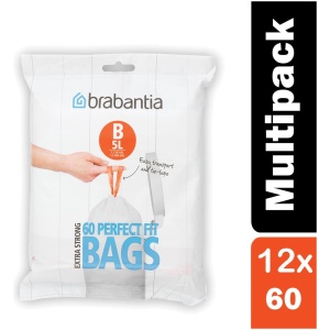 Brabantia PerfectFit Afvalzak met Trekbandsluiting - 5 l - Code B - 720 stuks
