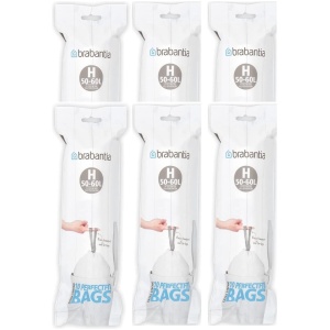 Brabantia PerfectFit Vuilniszakken - 50 - 60 l - Code H - 6 rollen x 10 stuks