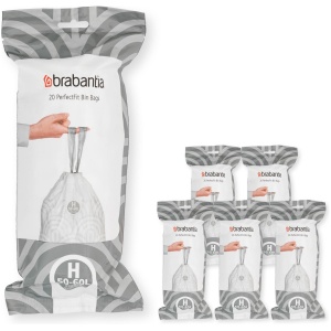 Brabantia PerfectFit Vuilniszakken - 50/60 l - Code H - 6 rollen x 20 stuks