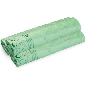 Composteerbare containerzakken - 240L - 3 rollen - 6 zakken per rol - Biologisch afbreekbaar - Europees gecertificeerd - Biobased materiaal