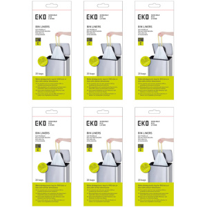 EKO - Afvalzakken 25-35 ltr (E), EKO (6x12 stuks) - - wit