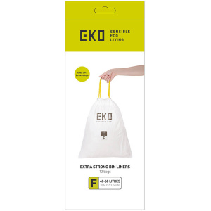 EKO - Afvalzakken 40-60 liter (F), EKO (24x12 stuks) - Plastic - wit