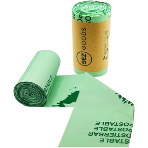 Gft afvalzakken - Composteerbare vuilniszakken 7-8 Liter - 1 rol = 50 zakken - Biologisch afbreekbare afvalzakken