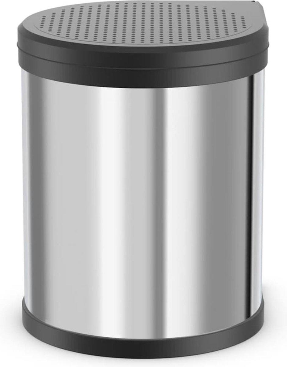 Hailo Compact-Box M Prullenbak - 15 l - Inbouwprullenbak - RVS