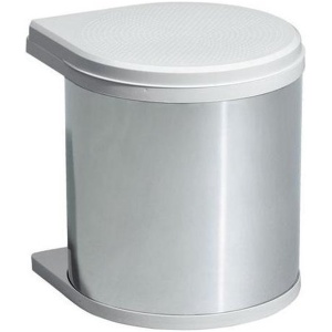 Hailo Mono Inbouw Prullenbak - 12 l - RVS/Wit