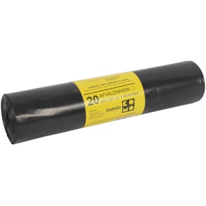 KOMO Vuilniszakken 60L zonder Trekband - Pak van 20 Stuks