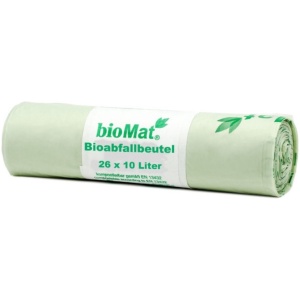 BioMat - Composteerbare vuilniszakken 26 x 10 liter - handvaten