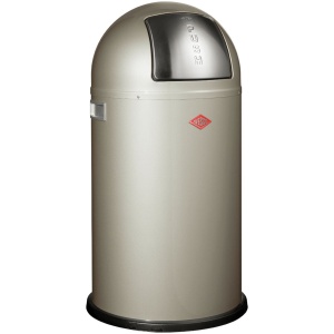 Wesco Pushboy Prullenbak 50 Liter - Nieuw Zilver