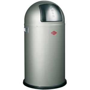 Wesco Pushboy Prullenbak 50 Liter - Zilver