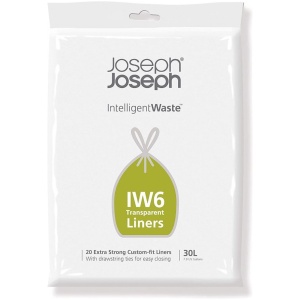 Afvalzak, IW6, Transparant, 30 L, 20 Stuks - Joseph Joseph | Intelligent Waste