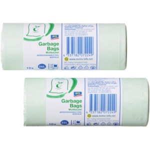 Biozakken 24 liter - 2 x 10 Composteerbare vuilniszakken - 60 x 45 cm - Biologisch afbreekbare afvalzakken - Gft afvalzakken