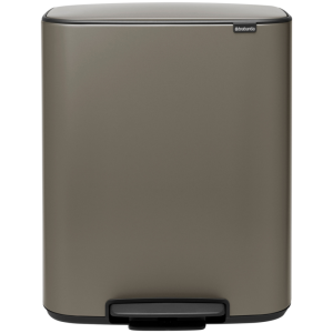 Brabantia Bo Pedal Bin 60 Liter Platinum