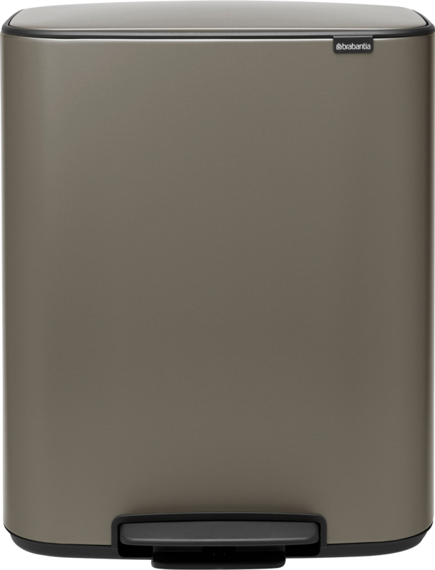 Brabantia Bo Pedal Bin 60 Liter Platinum