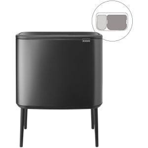 Brabantia Bo Touch Bin Prullenbak - 11 + 23 liter - Afvalscheiding - Confident Grey