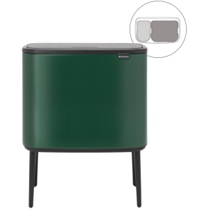 Brabantia Bo Touch Bin Prullenbak - 11 + 23 liter - Afvalscheiding - Pine Green