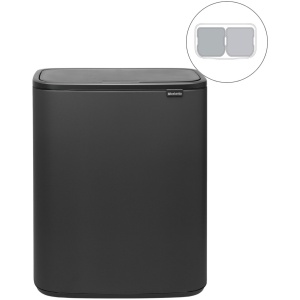 Brabantia Bo Touch Bin Prullenbak - 2 x 30 liter - Mineral Infinite Grey