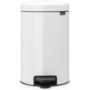 Brabantia NewIcon Prullenbak - 12 liter - White - met Metalen binnenemmer