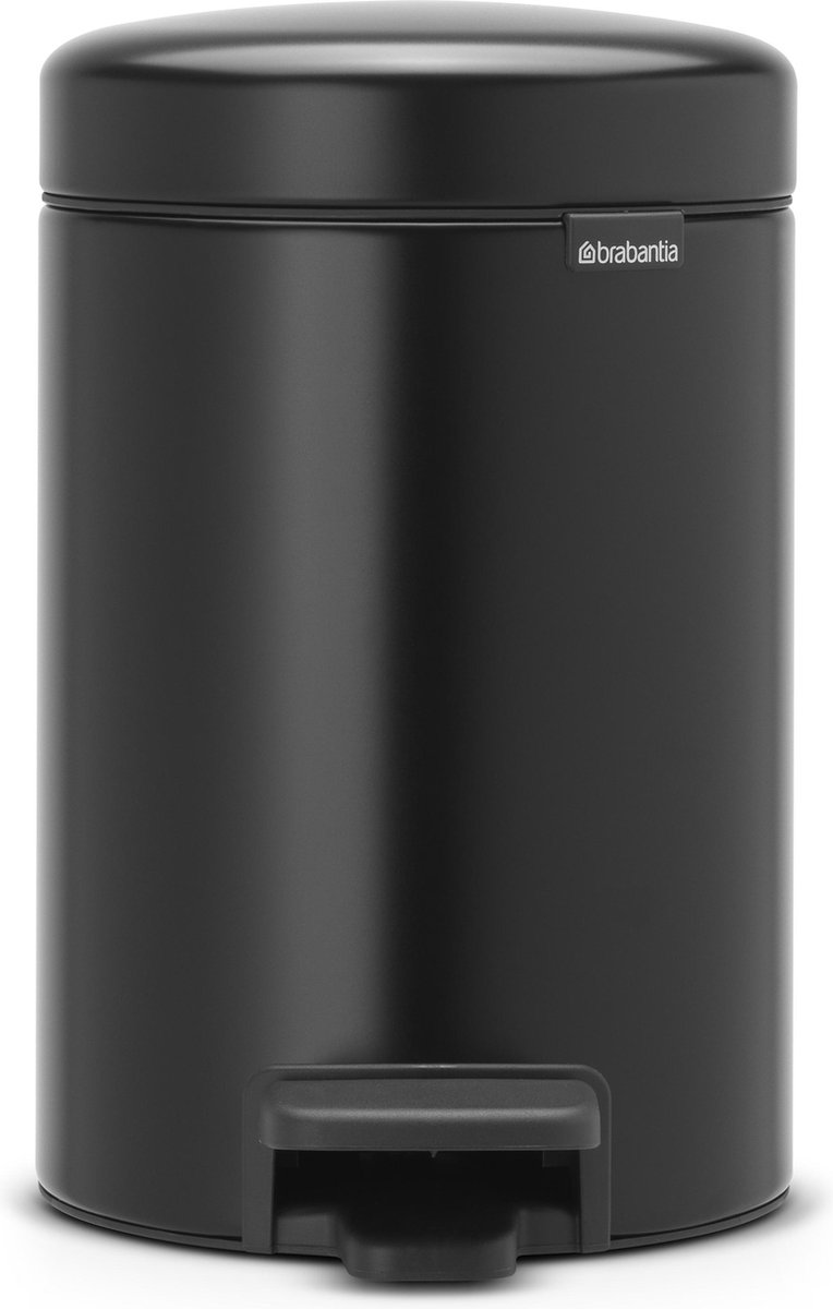 Brabantia NewIcon Prullenbak - 3 liter - Matt Black