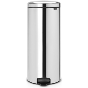 Brabantia NewIcon Prullenbak - 30 liter - Brilliant Steel - met Metalen binnenemmer