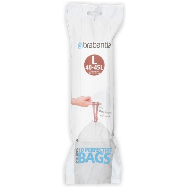 Brabantia PerfectFit Afvalzak met trekbandsluiting - 40/45 l - Code L - 10 stuks