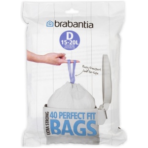 Brabantia PerfectFit Vuilniszakken - 15/20 l - Code D - 40 stuks