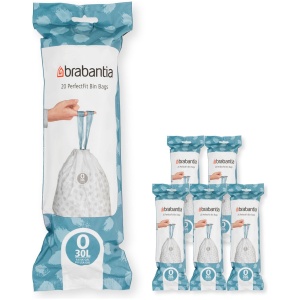Brabantia PerfectFit Vuilniszakken - 30 l - Code O - 6 rollen x 20 stuks