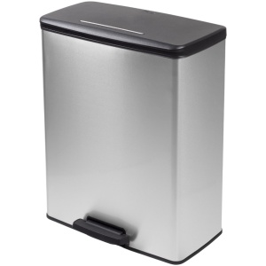 Curver Decobin Prullenbak - 65L - Rechthoekig - Zilver Metallic
