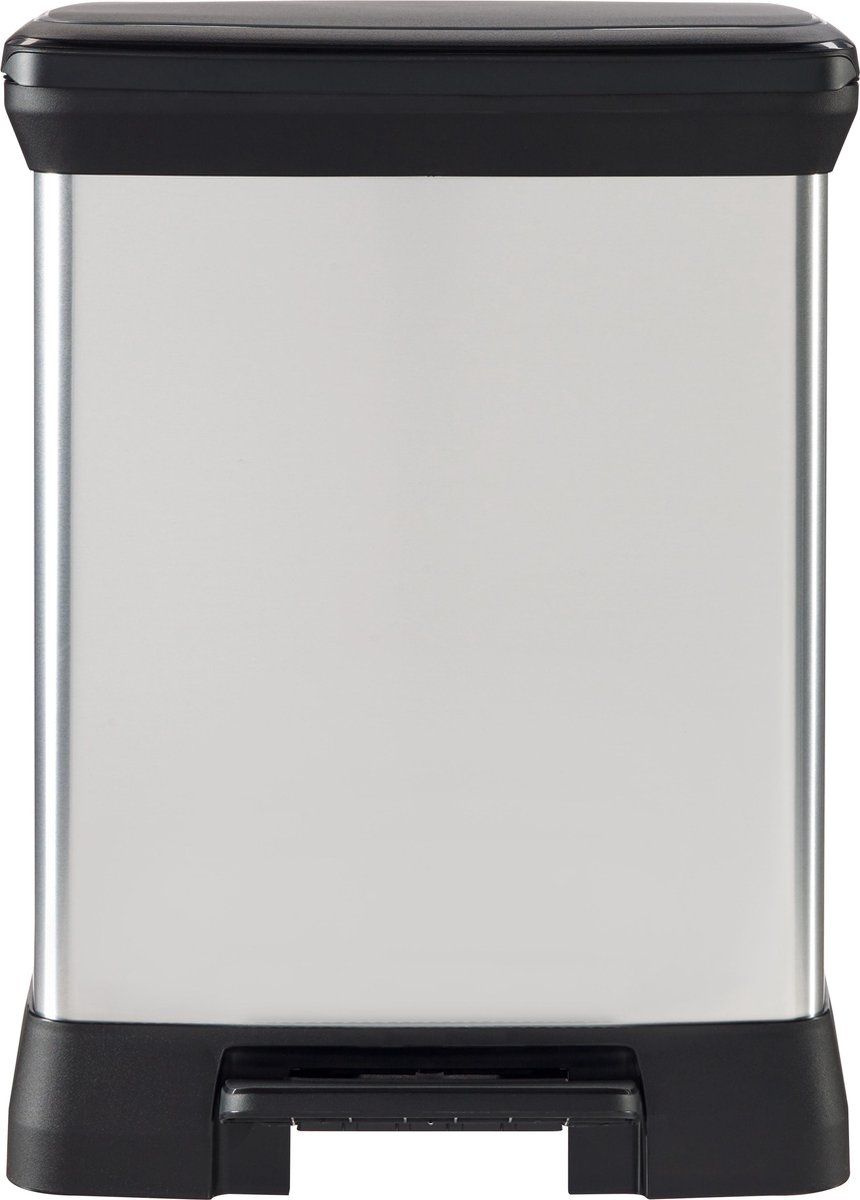 Curver Pedaalemmer Deco 30 L zilver 240642