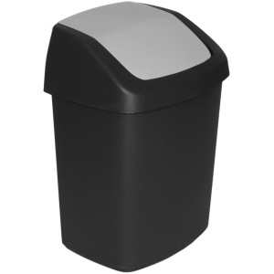 Curver - Swing afvalbak 15L zwart/licht grijs