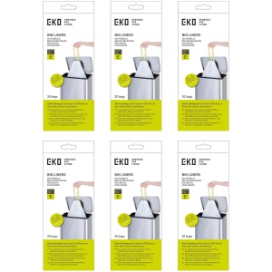 EKO - Afvalzakken 3-6 ltr (A), EKO (6x30 stuks) - - wit - Afvalzak