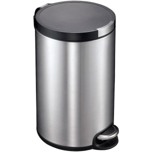 EKO - Artistic pedaalemmer 12 liter - Stainless steel Plastic - mat RVS - Prullenbak