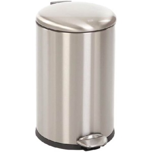 EKO Belle Deluxe pedaalemmer 12 Liter - Prullenbak met uitneembare afvalemmer - Fingerprint-proof - Soft-close - H41.2xL31.9xB28.3 cm - Mat Zilver